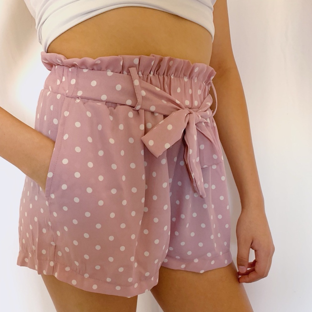 Dotted pink shorts